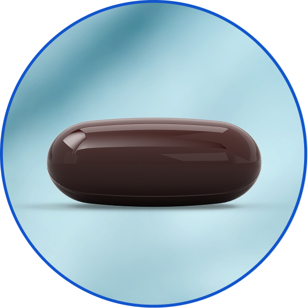 Image of a single PreserVision AREDS 3 soft gel.